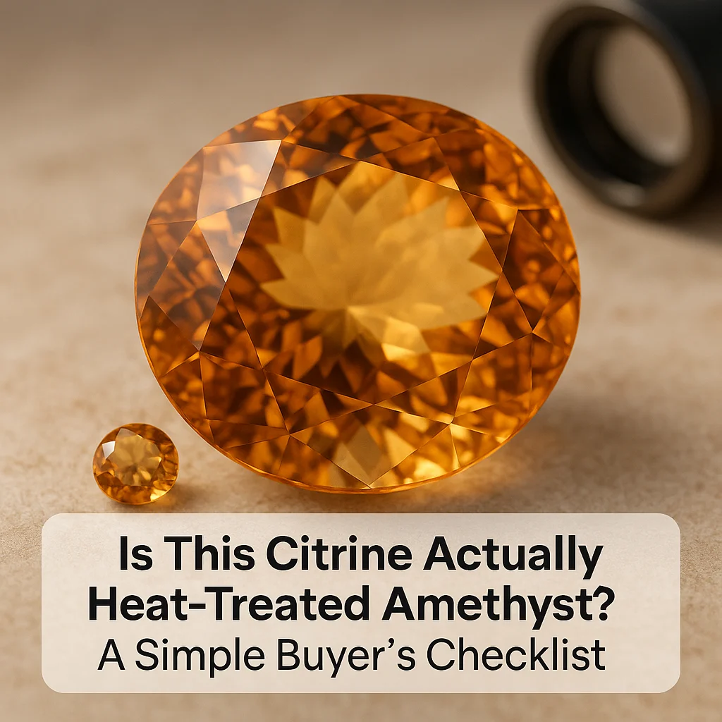 “Is This Citrine Actually Heat-Treated Amethyst?” A Simple Buyer’s Checklist