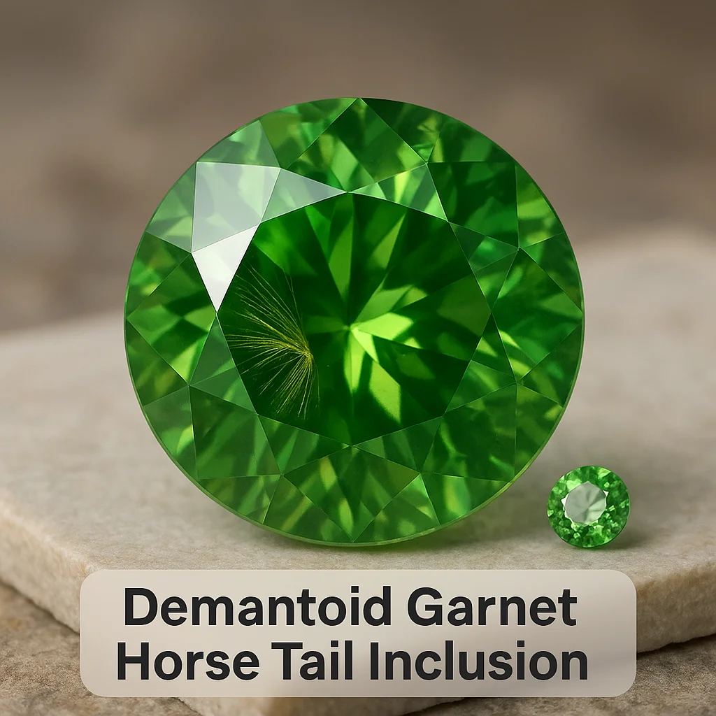 Demantoid Garnet Horse Tail Inclusion